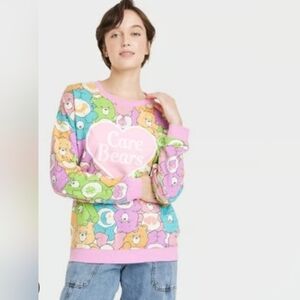 CARE BEARS Hybrid Apparel Multicolor Sweatshirt Women's Size L TikTok Viral